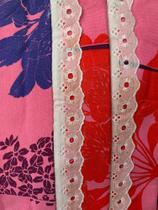 Jogo De Lençol De Malha Casal 3 Peças Rosa Florido 2,20M X 1,90M