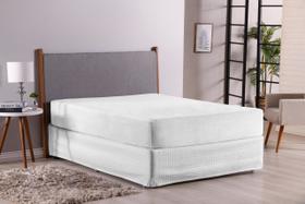 Jogo de Lençol de manta Flannel com elástico 01 peça branco