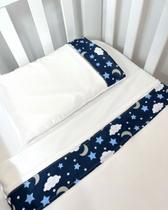 Jogo de Lençol de Mini Berço P.P Poliéster 03 peças - Soninho Marinho