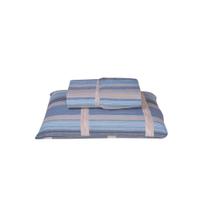 Jogo de Lençol Dia A Dia Estampado 3 Peças Casal 80% Algodão / 20% Poliéster Percal 180 Fios - Azul Listrado