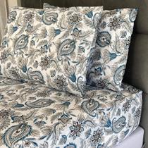 Jogo de lençol dia a dia estampado casal 3 pçs