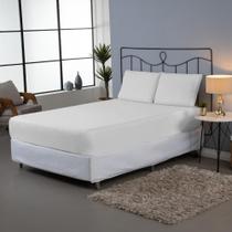 Jogo de Lençol Dia a Dia Liso Casal Padrão Percal 140 Fios 3 Peças Algodão