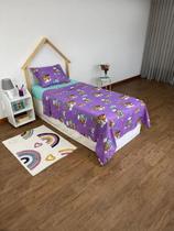 Jogo De Lençol e Cama Solteiro Patrulha Canina Menina 3 Pçs Lepper