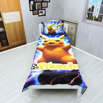 Jogo De Lençol E Fronha Pikachu Anime Kit 2pç Cobreleito Jogo De Lençol E Fronha Pikachu Anime Kit 2pç Cobreleito