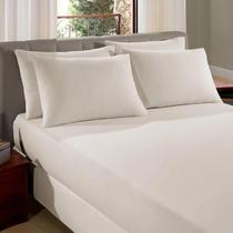 Jogo De Lençol Elástico Casal Size Liso Padrão 1,38x1,88x30cm 3 Peças 100% Algodão - Vivaldi