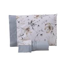 Jogo De Lençol Encantare Ponto Palito Estampado Completo 4 Peças Casal 80% Algodão / 20% Poliéster Percal 180 Fios - Cin