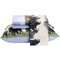 Jogo De Lençol Encatare Casal 4 Peças Estampado 100% Algodão Percal 200 Fios - Texas Cavalo Jogo De Lençol Encatare Casal 4 Peças Estampado 100% Algodão Percal 200 Fios - Texas Cavalo