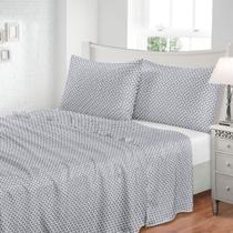 Jogo de Lençol Estampado Casal Jolitex Toque de Seda 300 Fios 3Pçs