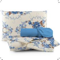 Jogo De Lençol Floral Lilas Com Elastico Queen Com 4 peças 180 Fios Cama Macia Jogo De Lençol Floral Lilas Com Elastico Queen Com 4 peças 180 Fios Cama Macia