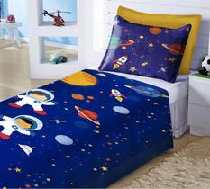 Jogo De Lençol + Fronha Quarto Infantil Astronauta