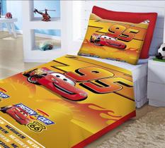 Jogo De Lençol + Fronha Quarto Infantil Carros Amarelo