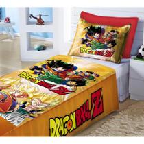 Jogo De Lençol + Fronha Quarto Infantil Dragon Ball Z
