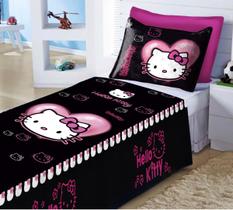 Jogo De Lençol + Fronha Quarto Infantil Hello Kitty