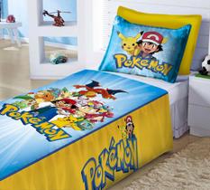 Jogo De Lençol + Fronha Quarto Infantil Pokémon