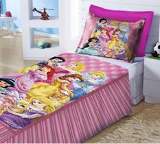 Jogo De Lençol + Fronha Quarto Infantil Princesas