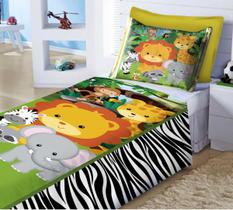 Jogo De Lençol + Fronha Quarto Infantil Safari Jogo De Lençol + Fronha Quarto Infantil Safari