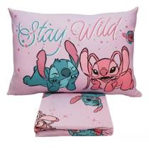 Jogo De Lençol Infantil 2 Pçs Lilo Stitch Rosa Angel Disney Jogo De Lençol Infantil 2 Pçs Lilo Stitch Rosa Angel Disney