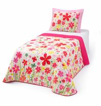 Jogo de Lençol Infantil Solteiro Garden 3 Peças Micropercal Estampa bem Colorida Enxovais Aquarela