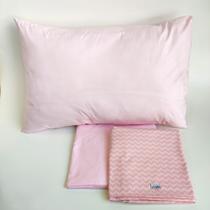 Jogo de lençol infantil VivaIN 3 peças Chevron Rosa