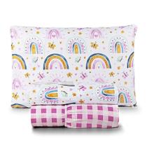 Jogo De Lençol Joy Kids Solteiro 3 Peças Micropercal 200 Fios Infantil - Rainbow - 100% Poliéster Jogo De Lençol Joy Kids Solteiro 3 Peças Micropercal 200 Fios Infantil - Rainbow - 100% Poliéster