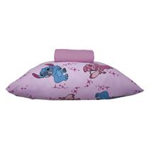 Jogo de Lençol KazzaVip Solteiro Malha 100% Algodão Play Disney Stitch e Angel Love 2 Peças Rosa Jogo de Lençol KazzaVip Solteiro Malha 100% Algodão Play Disney Stitch e Angel Love 2 Peças Rosa