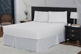 Jogo de Lençol King 3 Peças Branco 400 Fios Toque Macio Aveludado