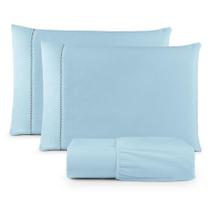 Jogo De Lençol KING 3 Peças Ponto Palito Micropercal 400 fios ENVIO IMEDIATO - AF ENXOVAIS