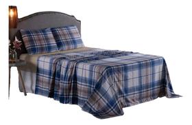 Jogo De Lençol King 4 Peças Micro Percal Estamp Listrada u