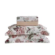 Jogo de Lençol King 4 Peças Percal 300 Fios Roma Estampado