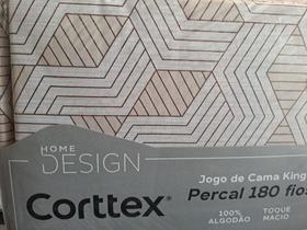 Jogo de lençol King Corttex 180 fios 100% algodão 4 peças Percal Jogo de lençol King Corttex 180 fios 100% algodão 4 peças Percal