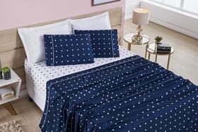 jogo de lençol king estampa bolinhas jogo de cama casal king 200 fios roupa de cama king 04 peças