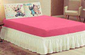 Jogo de lençol king EU TE AMO LILO STITCH 3peças