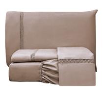 Jogo de Lençol King Infinito 300 Fios 4 Peças - Chocolate