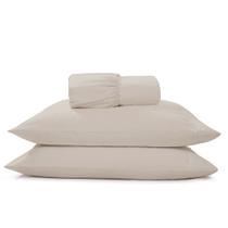 Jogo De Lençol King Micropercal 400 Fios Toque Acetinado 3 Peças