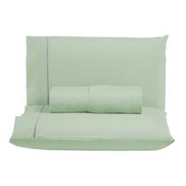 Jogo de Lençol King Ponto Palito 300 Fios Algodão 3 Peças Toque Aveludado