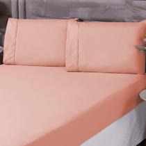 Jogo de Lençol King Size 03 Peças Micropercal 300 Fios Ponto Life Eco Roupa De Cama Com Elástico Toque Acetinado Macio Hotel Pousada - FV Enxovais