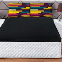 Jogo de Lençol King Size Soft 3 Peças Cama Fronha e Lençol Elástico 100% Poliéster 180 Fios