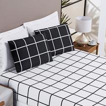 Jogo de Lençol King Square 3pç 100% Poliéster - Preto