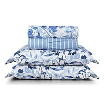 Jogo de Lençol King Sublime 400 Fios Micropercal Toque de Algodão 4 Peças Jogo de Lençol King Sublime 400 Fios Micropercal Toque de Algodão 4 Peças