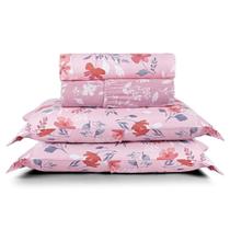 Jogo De Lençol King Sublime 400 Fios Micropercal Toque De Algodão 4 Peças - Flora - 100% Poliéster Jogo De Lençol King Sublime 400 Fios Micropercal Toque De Algodão 4 Peças - Flora - 100% Poliéster