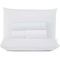 Jogo de Lençol King Top Line 180 Fios 4 Peças - Branco