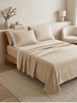 Jogo de Lençol Kit 400 Fios Toque Macio Premium Cama Solteiro Casal Queen King