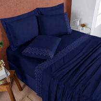 Jogo de Lençol Kit 400 Fios Toque Macio Premium Cama Solteiro Casal Queen King