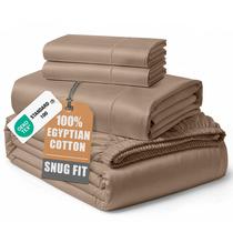 Jogo de Lençol LANE LINEN Queen 100% Algodão Egípcio Taupe Jogo de Lençol LANE LINEN Queen 100% Algodão Egípcio Taupe