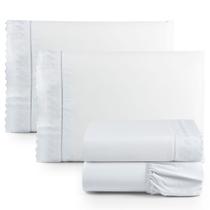 Jogo De Lençol Lese 4 Peças Casal Percal 180 Fios Algodão