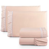 Jogo de Lençol Lese Casal Percal 180 Fios 4 Peças