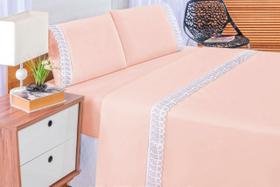 Jogo de Lençol Lese Casal Super King 4 Peças Percal 180 Fios 100% Algodão