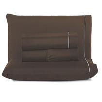 Jogo De Lençol Lidian Liso Queen 4 Peças Hiperpercal Peletizado 180 Fios - Marrom