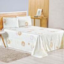 Jogo De Lençol Lidian Queen 3 Peças Hiperpercal Estampado 180 Fios - Garden