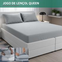 Jogo De Lençol Liso 3 Peças Queen Toque Acetinado Conforto Premium Jogo De Lençol Liso 3 Peças Queen Toque Acetinado Conforto Premium